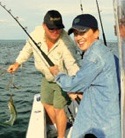 Kathy from West Cumberland RI with her first bluefish.