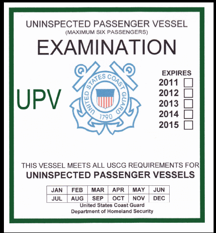 UPV Inspection Sticker